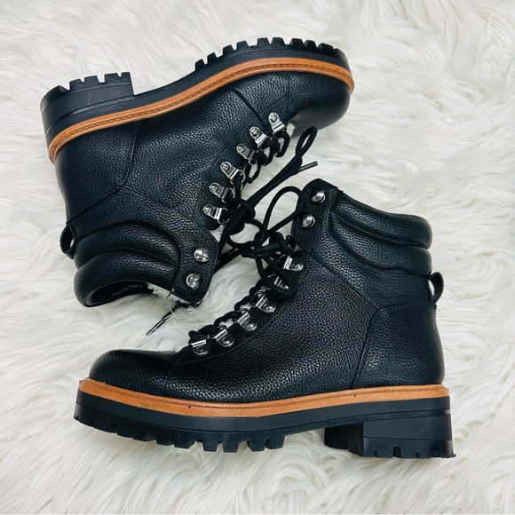 MARC FISHER Mallie Lug Sole Sherpa Booties - Picture 2 of 9